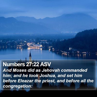 Numbers 27:22 ASV Bible Verse Image