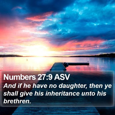 Numbers 27:9 ASV Bible Verse Image