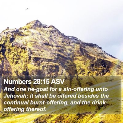 Numbers 28:15 ASV Bible Verse Image