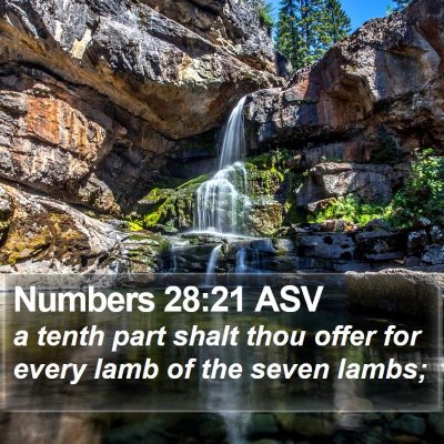 Numbers 28:21 ASV Bible Verse Image