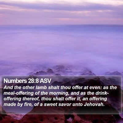 Numbers 28:8 ASV Bible Verse Image