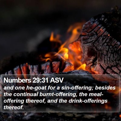 Numbers 29:31 ASV Bible Verse Image