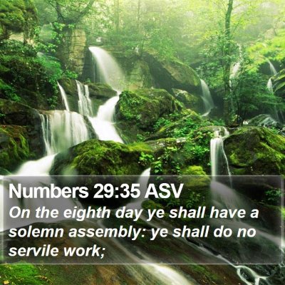 Numbers 29:35 ASV Bible Verse Image