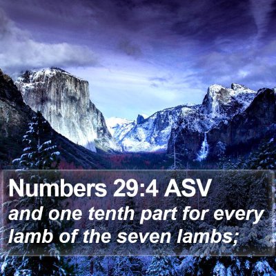 Numbers 29:4 ASV Bible Verse Image