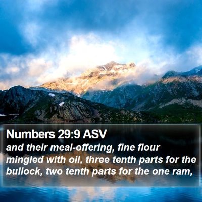 Numbers 29:9 ASV Bible Verse Image