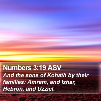 Numbers 3:19 ASV Bible Verse Image