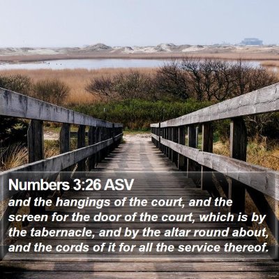 Numbers 3:26 ASV Bible Verse Image