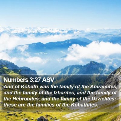 Numbers 3:27 ASV Bible Verse Image