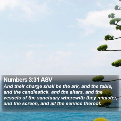 Numbers 3:31 ASV Bible Verse Image
