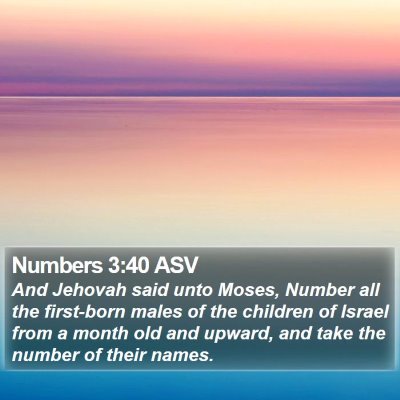 Numbers 3:40 ASV Bible Verse Image