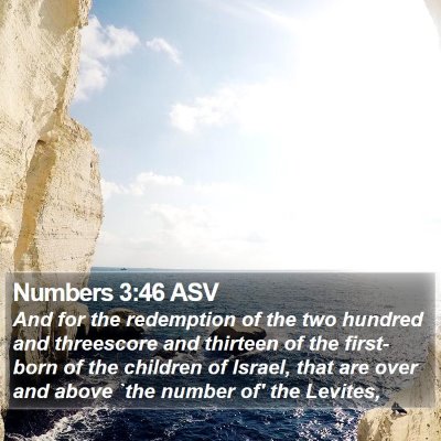 Numbers 3:46 ASV Bible Verse Image