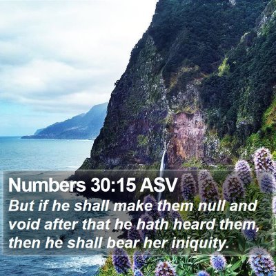 Numbers 30:15 ASV Bible Verse Image