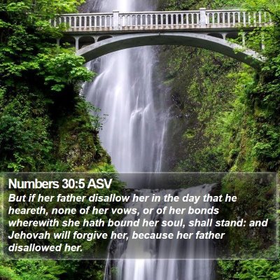 Numbers 30:5 ASV Bible Verse Image