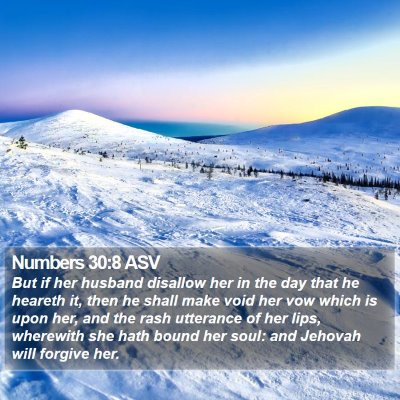 Numbers 30:8 ASV Bible Verse Image