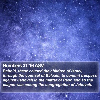Numbers 31:16 ASV Bible Verse Image