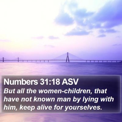 Numbers 31:18 ASV Bible Verse Image