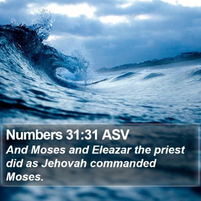 Numbers 31:31 ASV Bible Verse Image