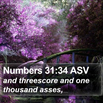 Numbers 31:34 ASV Bible Verse Image