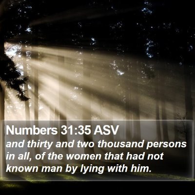 Numbers 31:35 ASV Bible Verse Image