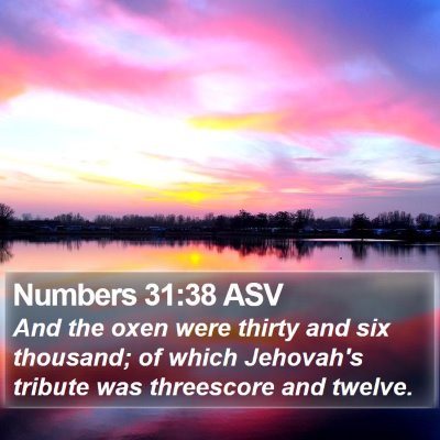 Numbers 31:38 ASV Bible Verse Image