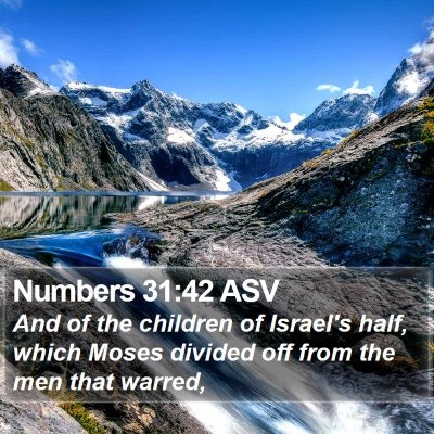 Numbers 31:42 ASV Bible Verse Image