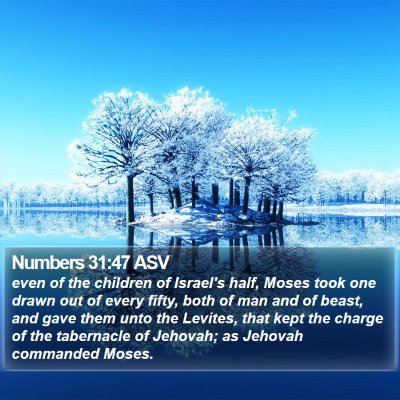 Numbers 31:47 ASV Bible Verse Image