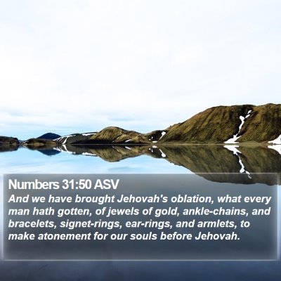 Numbers 31:50 ASV Bible Verse Image