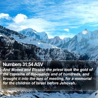Numbers 31:54 ASV Bible Verse Image