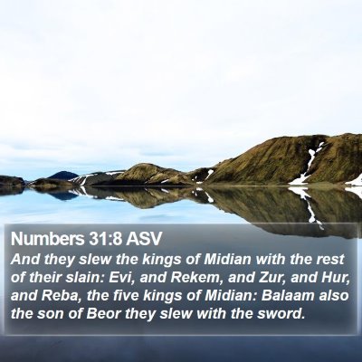 Numbers 31:8 ASV Bible Verse Image