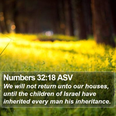Numbers 32:18 ASV Bible Verse Image