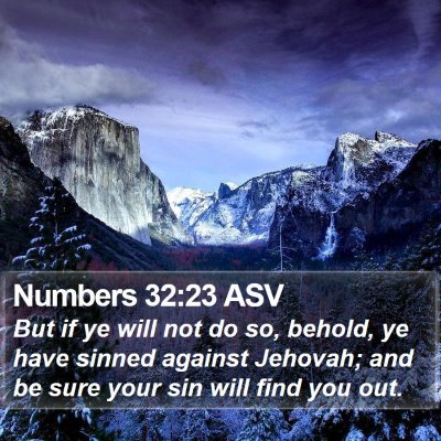 Numbers 32:23 ASV Bible Verse Image