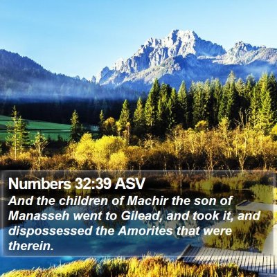 Numbers 32:39 ASV Bible Verse Image