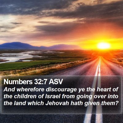Numbers 32:7 ASV Bible Verse Image