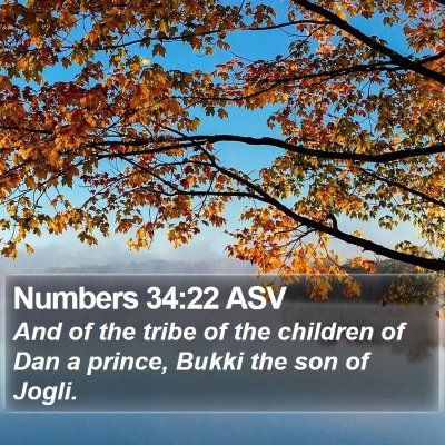 Numbers 34:22 ASV Bible Verse Image