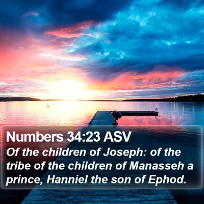 Numbers 34:23 ASV Bible Verse Image