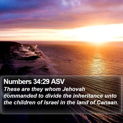 Numbers 34:29 ASV Bible Verse Image