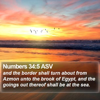 Numbers 34:5 ASV Bible Verse Image