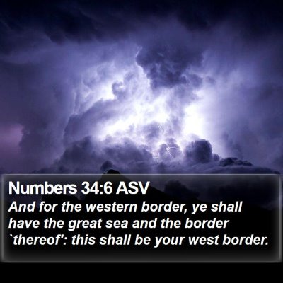 Numbers 34:6 ASV Bible Verse Image