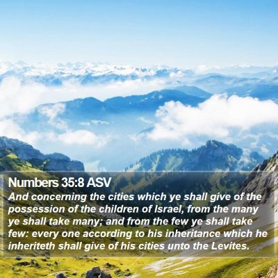 Numbers 35:8 ASV Bible Verse Image
