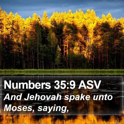 Numbers 35:9 ASV Bible Verse Image