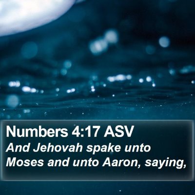Numbers 4:17 ASV Bible Verse Image