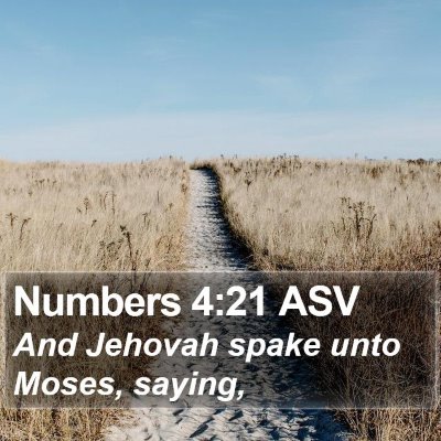Numbers 4:21 ASV Bible Verse Image