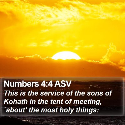 Numbers 4:4 ASV Bible Verse Image