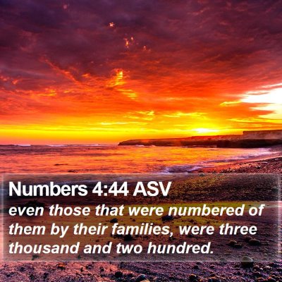 Numbers 4:44 ASV Bible Verse Image
