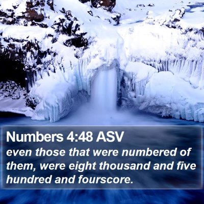 Numbers 4:48 ASV Bible Verse Image