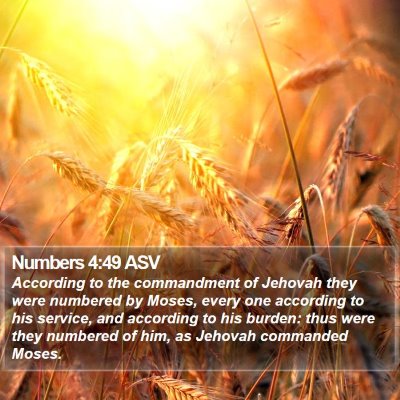 Numbers 4:49 ASV Bible Verse Image
