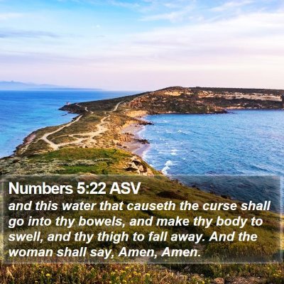 Numbers 5:22 ASV Bible Verse Image