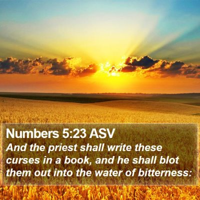 Numbers 5:23 ASV Bible Verse Image