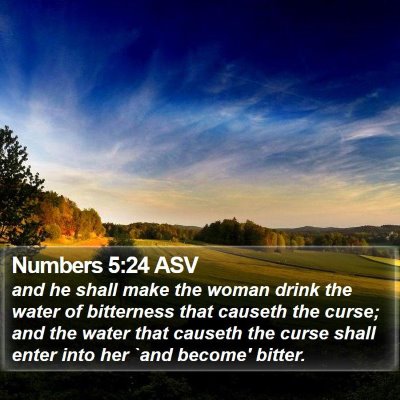 Numbers 5:24 ASV Bible Verse Image