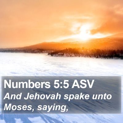 Numbers 5:5 ASV Bible Verse Image